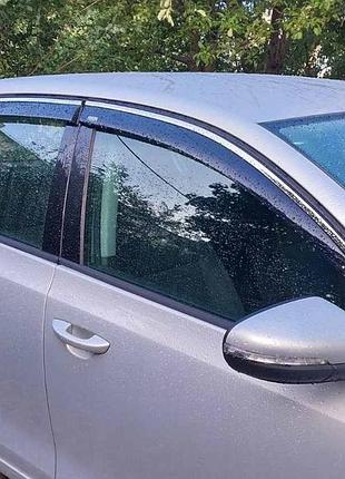 Вітровики з хромованим молдингом niken (hb, 4 шт) для volkswagen golf 6 2008-2014 рр