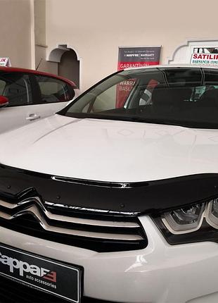 Дефлектор капота (eurocap) для citroen c-4 2010-2018 гг