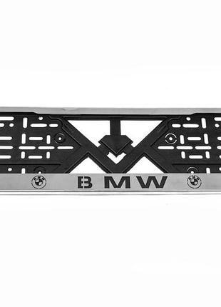 Рамка під номер хром bmw (1 шт, нержавіюча сталь) для bmw
