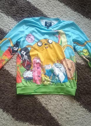 Кофта adventure time час пригод время приключений свитшот