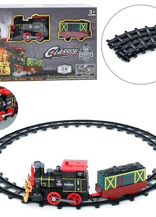 Детская железная дорога classical train 2055-4 ретро поезд со светом, звуком и паром