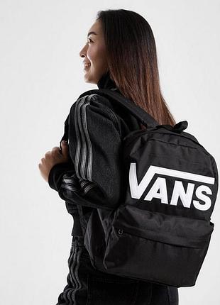 Оригінальний рюкзак vans old skool drop v black з європи / чорний міський рюкзак ванс
