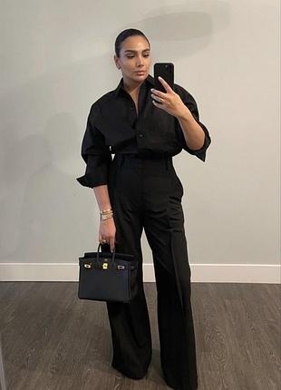 Черная рубашка и брюки zara