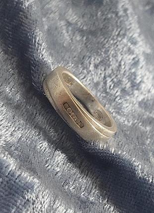 Кольцо,  серебро,  срібло, 925 проба, fossil  клеймо,  размер  17,5
