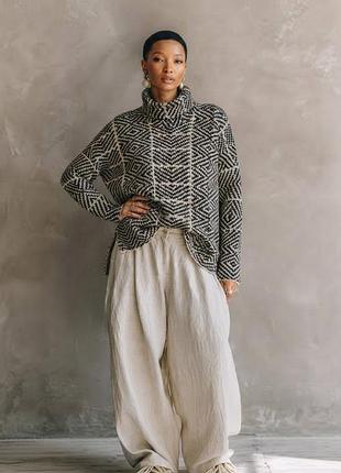 Светр жіночий h&amp;m з високим коміром і розрізами 46-52