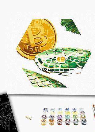 Картина за номерами "шестикутна змія 3" bsb0003y 40×40 см