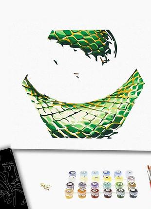 Картина за номерами "шестикутна змія 4" bsb0004y 40×40 см