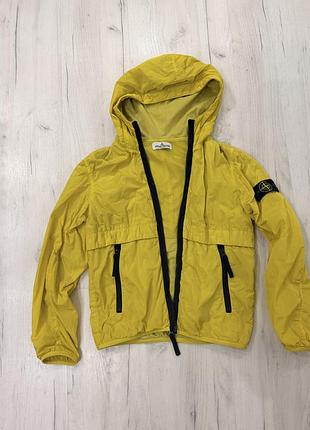 Куртка вітрівка stone island junior жовта, на 10 років, 142 см
