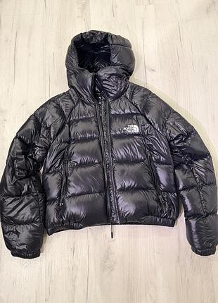 Куртка пуховик the north face чорна, розмір s, вкорочена
