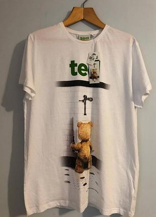 Новая белая футболка ted (третий лишний) cedar wood state / футболка с принтом медведя теда xl