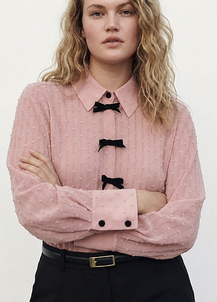 Рубашка zara, рубашка zara, рубашка с бантиками