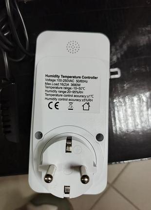 Цифровий терморегулятор і контролер вологості в розетку (humidity temperature controller)