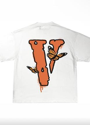 Футболка juice wrld x vlone butterfly t-shirt white