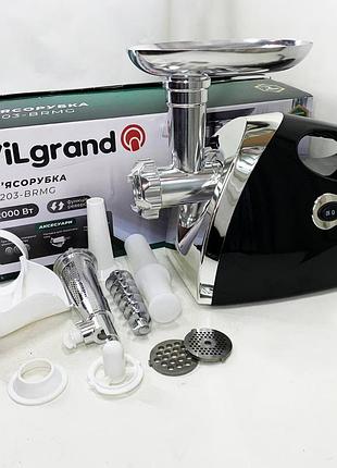 Електром'ясорубка vilgrand v203-brmg 2000вт black