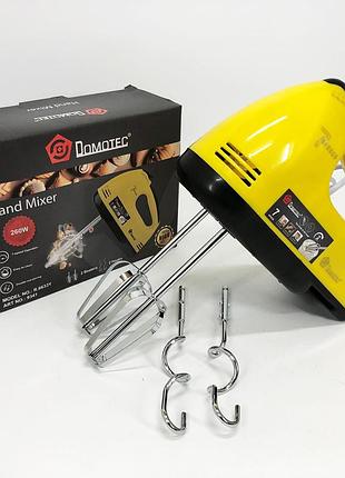 Миксер domotec r6633y, миксер для приготовления крема, миксер удобный ручной, миксер блендер ручной