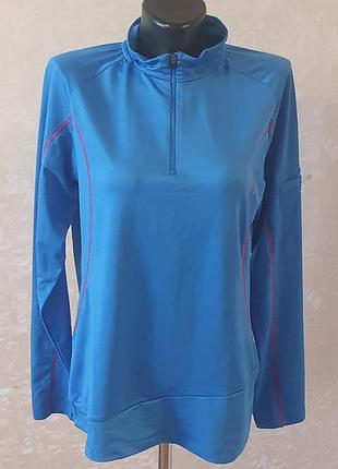 Синяя спортивная кофта/реглан для бега crane, размер 42 (функциональный спорт-топ)