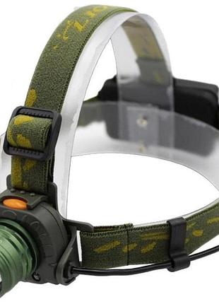 Налобний ліхтар тактичний bailong bl-1505-602b sensor з датчиком руху, ліхтарик налобний led