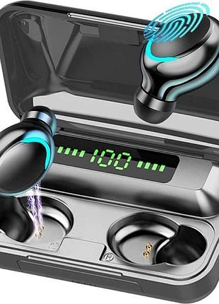 Беспроводные bluetooth наушники true wireless f9-5 tws с встроенным power bank, вакуумные наушники