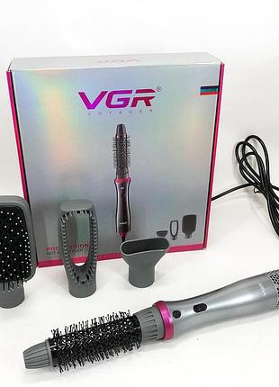 Професійний стайлер для укладання волосся 4в1 vgr v-408 800 вт, функціональний професійний фен