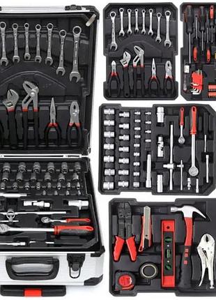 Профессиональный набор инструментов tools set krafftec в чемодане с трещоткой из 408 предметов