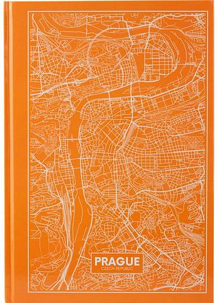 Зошит "axent" а4 maps prague, 96арк., кліт., персиковий 8422-542-a, шт