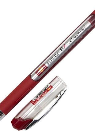 Ручка кулькова 10 км "unimax""top tek fusion" червона, ux-10 000-06, шт