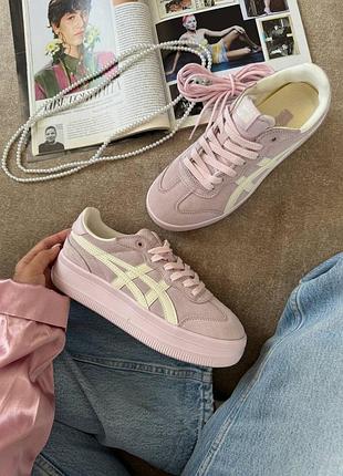 Кросівки asics onitsuka tiger tokuten pink beige platform 🩷