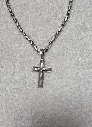 Продам серебрену цепочку  и крестик