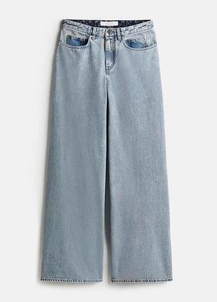 Двухцветные мешковатые джинсы багги rokh x h&m two- toned baggy jeans.