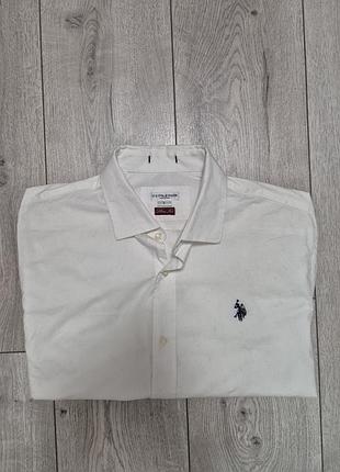Мужская хлопковая рубашка u.s.polo assn,l размер