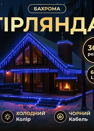 Гірлянда вулична 600 led 36 метрів