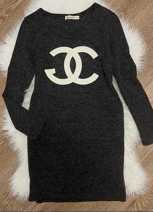 Платье сукня стиль chanel с кармашками