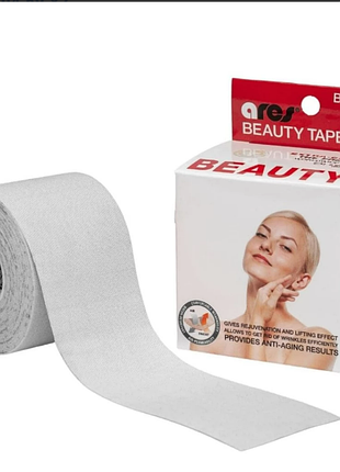 Тейпы для лица ares beauty для чувствительной кожи 5 см х 5. тейп для лица белый