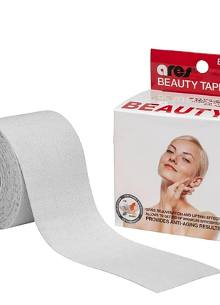 Тейпы для лица ares beauty для чувствительной кожи 5 см х 5 м, белые тейп для лица