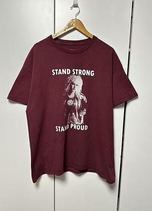 Футболка vintage punk rock beki bondage vice  squad stand strong signed