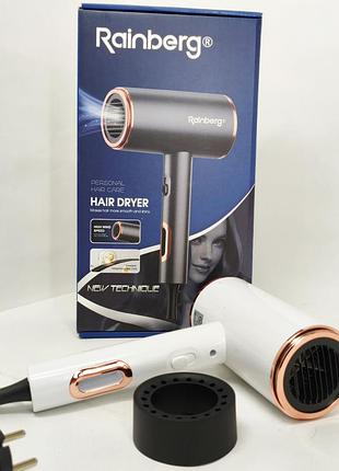 Фен стайлер rainberg rb-2260 для волос 3 скорости 3 режима температуры ионизация 1500вт white