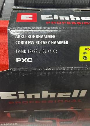 Аккумуляторный перфоратор einhell professional tp-hd 18/28 li bl +4 kit (4514274) новый! 3