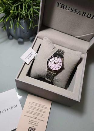 Жiночi часи годинник - trussardi r2453141508-рожевий циферблат - original