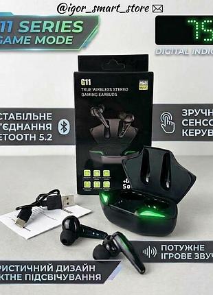 Беспроводные геймерские наушники g11 series game mode (bluetooth 5.2, led-подсветка)