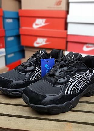 Женские качественные и стильные кроссовки asics gel-nyc thermo black черные