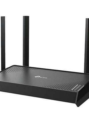 Беспроводной маршрутизатор tp-link archer be220 с поддержкой wi-fi 7 be3600, диапазонами 2.4/5 ггц, 4×gbe и 4 антеннами black
