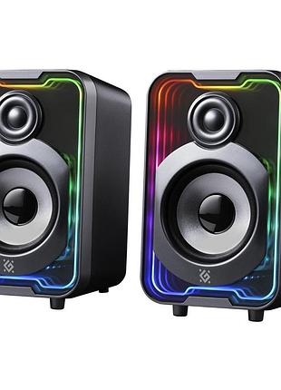 Комп'ютерна акустика defender solar 11 10 вт з bluetooth та rgb-підсвічуванням чорний (65811)