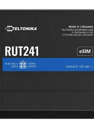 Промисловий 4g lte маршрутизатор teltonika rut241 з wi-fi 4 чорний