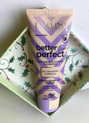 Стойкая увлажняющая тональная основа better than perfect foundation/ eveline cosmetics/ тон 5/ 30 мл
