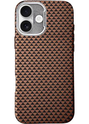 Чехол-накладка tpu,pc kvzv triangular pattern with magnetic fit для apple iphone 17 (айфон 17 ) бампер с геометрическим