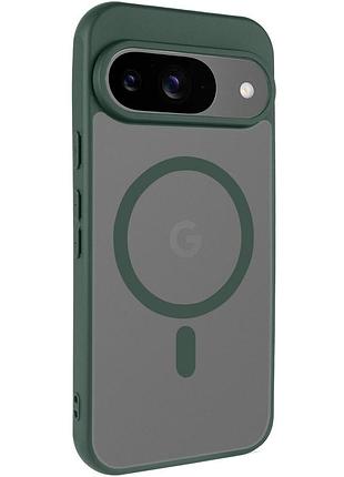 Чехол-накладка tpu bloom с magsafe для google pixel 11 pro xl стильная и прочная защита green
