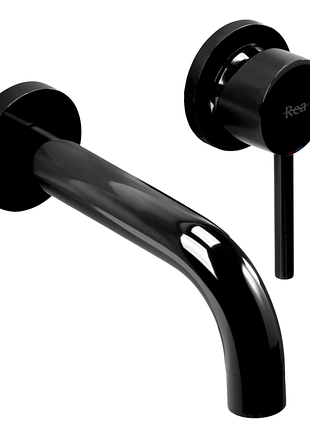 Смеситель для раковины (умывальника) rea lungo black glossy + box скрытого монтажа *