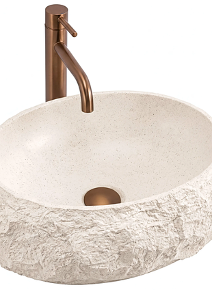 Умивальник (раковина) rea mika warm beige matt накладний