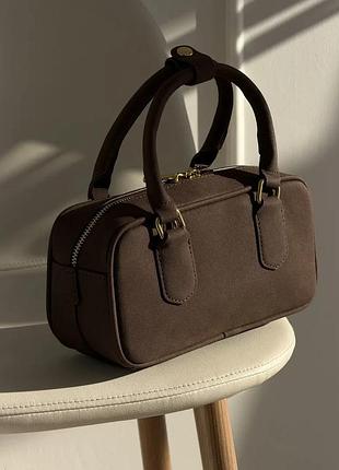 Сумка женская arcadie suede bag chocolate