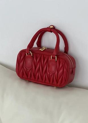Сумка женская arcadie matelassé red кросс-боди
